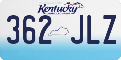 KY license plate 362JLZ