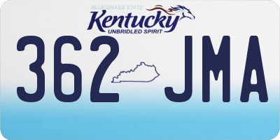 KY license plate 362JMA