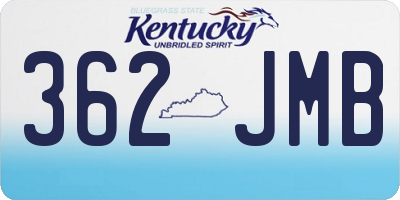 KY license plate 362JMB
