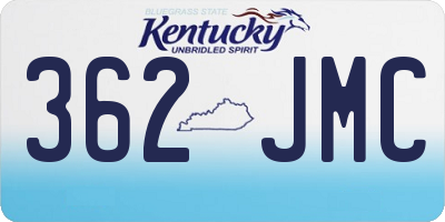 KY license plate 362JMC