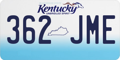KY license plate 362JME