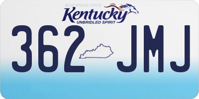KY license plate 362JMJ