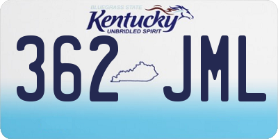 KY license plate 362JML