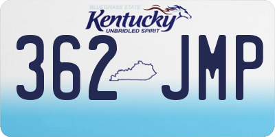 KY license plate 362JMP