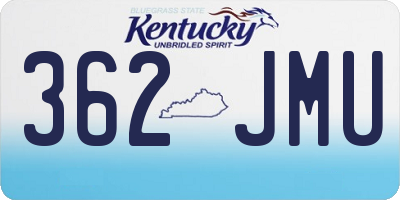 KY license plate 362JMU