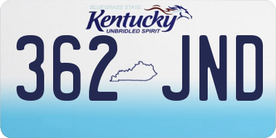 KY license plate 362JND