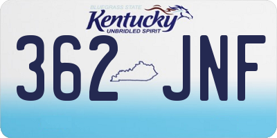 KY license plate 362JNF