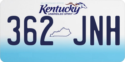 KY license plate 362JNH
