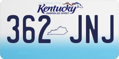 KY license plate 362JNJ