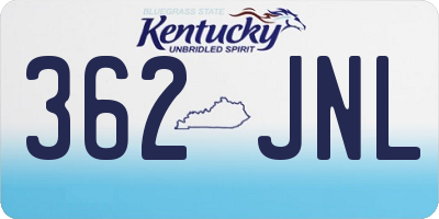 KY license plate 362JNL