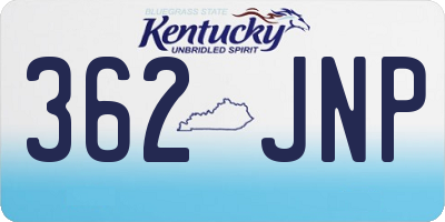 KY license plate 362JNP