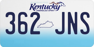 KY license plate 362JNS