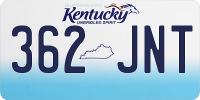 KY license plate 362JNT