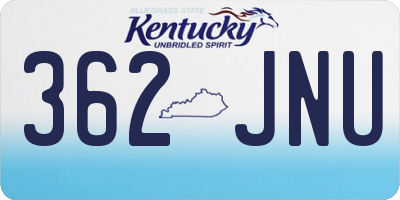 KY license plate 362JNU