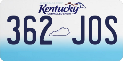 KY license plate 362JOS