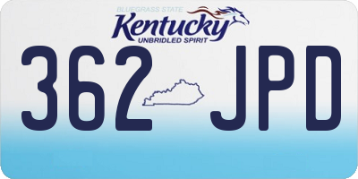 KY license plate 362JPD