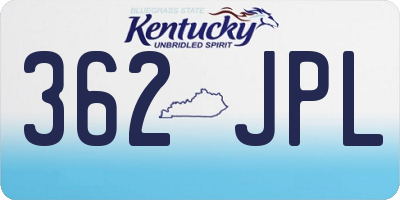 KY license plate 362JPL