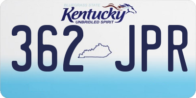 KY license plate 362JPR