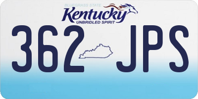 KY license plate 362JPS