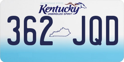 KY license plate 362JQD