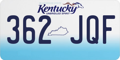 KY license plate 362JQF