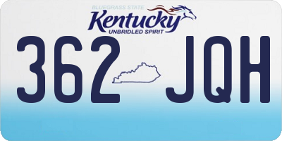 KY license plate 362JQH