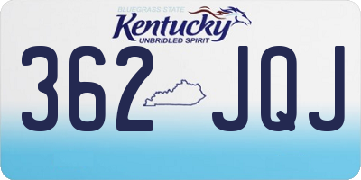 KY license plate 362JQJ