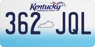 KY license plate 362JQL