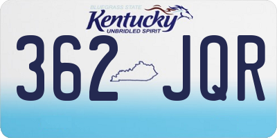 KY license plate 362JQR