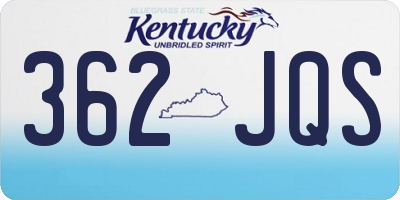 KY license plate 362JQS