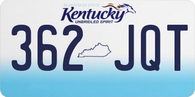 KY license plate 362JQT