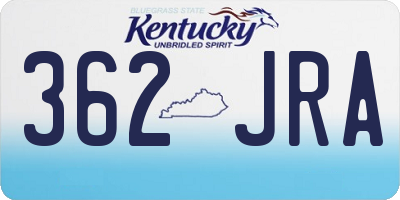 KY license plate 362JRA