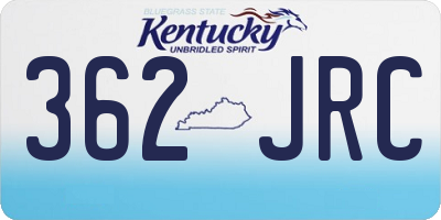 KY license plate 362JRC
