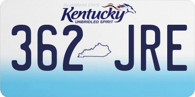 KY license plate 362JRE