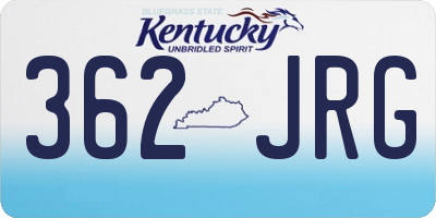 KY license plate 362JRG