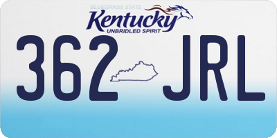 KY license plate 362JRL