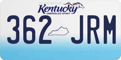 KY license plate 362JRM