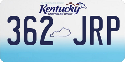 KY license plate 362JRP