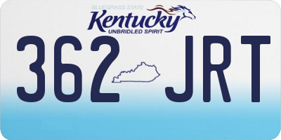 KY license plate 362JRT