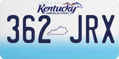 KY license plate 362JRX