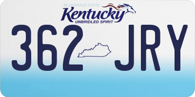 KY license plate 362JRY