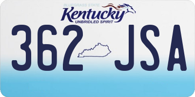 KY license plate 362JSA