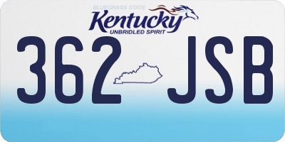 KY license plate 362JSB