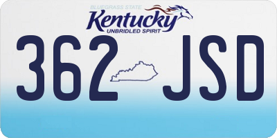 KY license plate 362JSD