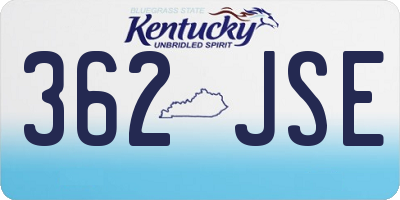KY license plate 362JSE