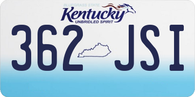 KY license plate 362JSI