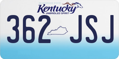 KY license plate 362JSJ