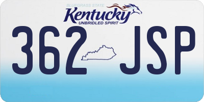 KY license plate 362JSP
