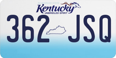 KY license plate 362JSQ