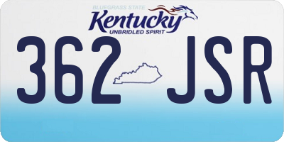 KY license plate 362JSR
